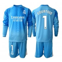 Real Madrid Thibaut Courtois #1 Keeper Fotballklær Hjemmedraktsett Barn 2025-26 Langermet (+ korte bukser)